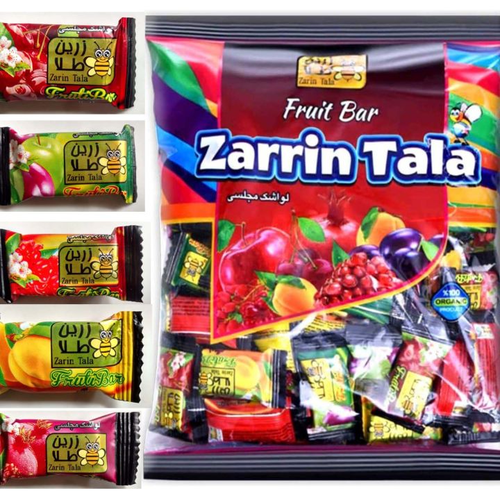 pack of 850g Zarin Tala 100% Organic Imported Fruit Bar different flavors.