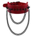 Gothic  Spike Choker Chain Collar Gothic Fashion Rivet black Leather Chokers Harajuku Grunge Goth necklace girls witch cosplay. 