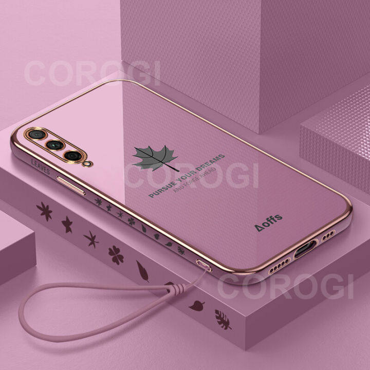 For%20Samsung%20Galaxy%20A50%20Cover%20+%20Wrist%20Strap%20Fashion%20Shiny%20Maple%20leaf%20Plating%20Square%20Bumper%20Phone%20Case%20Soft%20TPU%20Silicone%20Shockproof%20Protective%20Back%20Cover%20-%20Image%202