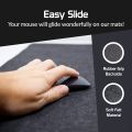 Customized Felt Desk Mat 10x35 inches Large Black Wool Desk Mat | Mouse Pad with Non-Slip Rubber Grip.. 