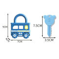 3 Pcs Learning Key Lock Numbers Matching Train Toy For Kids - 3 Pcs Key Lock Train - Multicolor. 