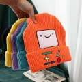 Winter Male and Female Adult Korean Version Of Adventure Time BMO Cartoon Thickened Warm Woolen Hat. 