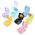 Macaron Color Mini Eye Contact Lenses Cases Girl Black Purple Contacts Lens Container Case Silicone Tweezers Mini Pocket Box. 