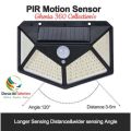 114 LED Solar Lamp Outdoor Waterproof Solar Powered spotlights PIR Motion Sensor Street Light for Garden Decoration 3 Modes CL-114. 