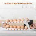 2-Tier Egg Dispenser Egg Holder for Fridge, Egg Dispenser, Automatic Rolling Egg Container, Space Saving Egg Tray for Refrigerator, Egg Holder, Refrigerator, Rolldown Egg Dispenser Auto Rolling Egg Holder Storage Rack. 