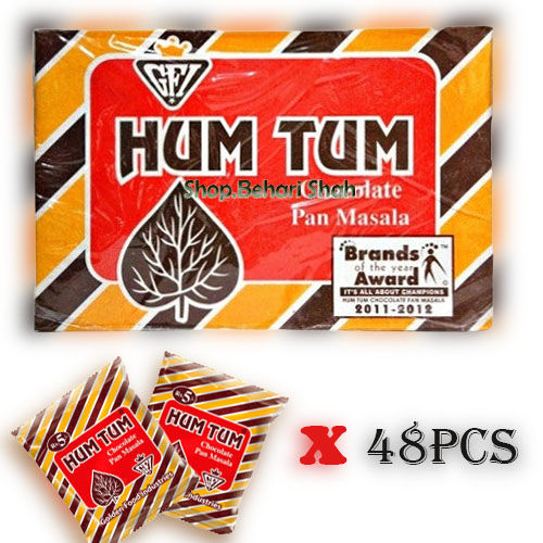 HUM TUM Chocolate Pan Masala (1Box in 48 PACKS)