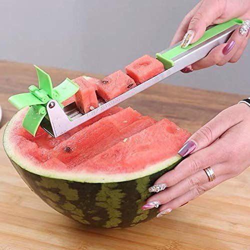Watermelon Cutter Tongs Windmill Shape fruit peeler slicer Stainless Steel Tools