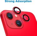 For iPhone 13/13mini, Camera Lens Protecter Premium Tempered Glass Circle Film, Aluminum Alloy Full Fit Lens Ring Cover, [Anti-Scratch]. 