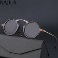 Vintage Small Round Steampunk Sunglasses Men 2024 Luxury Brand Punk Sun Glasses For Women With A Case Gaming Computer Eyeglass. 