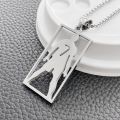 Cr7 Cristiano Ronaldo Stainless Steel Necklace Soccer Fans Square Pendant Necklace. 