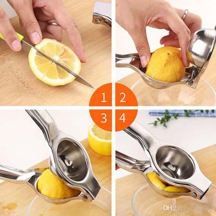 Lemon Squeezer Lemon Lime Juicer Citrus Squeezer Hand Press with High Strength and Heavy Duty Design Press Juice from Fruit or Vegetables Silver