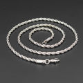 2020 Latest High Quality Hip Hop 3mm Iron Rope Chain Necklace Silver Plated Twist Chain for Men Women Wholesale Price. 