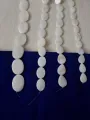 4, 7, 8, 11pcs Natural Flat Oval White Mother of Pearl Sea Shell Beads for Crafting - DIY Crafting Elegant Jewelry Making Supplies. 