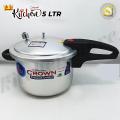 Kitchen Crown 5, 7, 9 & 11 Ltr (Delux) Pressure Cooker Good Body - Pressure Indication Pin Pressure Control Weight. 