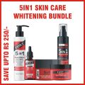 FORT 5in1 Skin Whitening Bundle Whitening Serum, Cream, Facewash, Toner ,Gel for Face - Anti-Aging, Dark Spot Correcting, and Whitening Serum for Glowing Skin | Skin Care Kit. 