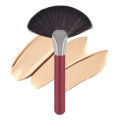 Loose Powder Brush Red Tube Loose Powder Fan-shape Makeup Brush. 
