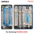 NEW For Samsung A33 A52 A52S A72 A52 5G A54 A73 Front Housing LCD Frame Bezel Plate Replacement Repair Part With Side Button. 