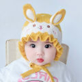 2024 Baby hat autumn and winter princess girl baby knitted woolen hat can bunny infant girl ear protection hat trendy Escape Meounsa. 