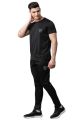 Round Neck Reflective Logo All black Tracksuit for men and Women. 