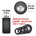 2X 4.10/3.50-4 Inner Tube for Wheelbarrows, , Mowers, Carts Electric Three-Wheel Four-Wheel Scooter ATV. 