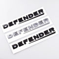 1X 3D Black Gray ABS Lettering Badge Emblem 90 110 Tailgate Sticker Defender Trunk Decal Car Logo. 