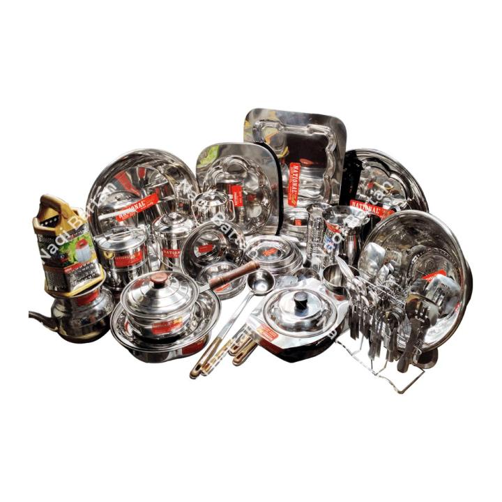 Marriage Set 81 Pieces Stainless Steel Dinner Set Popular United - Silver