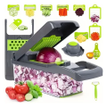 12-in-1 Multifunctional Nicer Dicer & Kitchen Cutter: Precision Slicer with Basket for Fruits and Vegetables - Speedy Chopper and Salad Maker - Nicer Dicer Plus Vegetable & Fruit Cutter. 