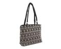 Women's Embroidery Handbag - Black. 