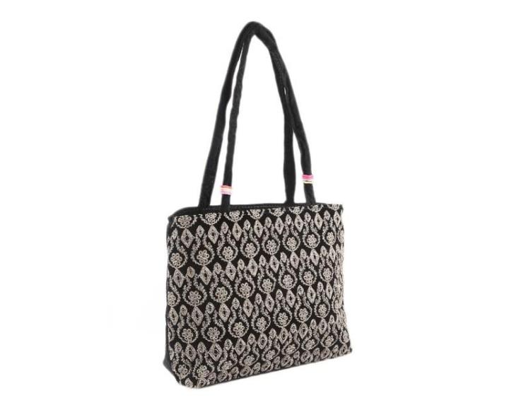 Women's%20Embroidery%20Handbag%20-%20Black%20-%20Image%203