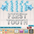 My First Tooth Foil Letter Theme Collection, 1-s-t Tooth Celebration Decoration Event, Photo Backdrops, Baby Boy, Baby Girl, Milk Chew Teeth, First Tetting, Indoor & Outdoor Decoratives, Decor Party Supplies : WlPW7yLm. 