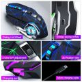 PRO WIRELESS GAMING MOUSE 6D 2.4GHZ+BLUETOOH DUAL MODE RGB RECHARGEABLE LONG BATTERY TIMING. 