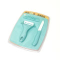 Kitchen three-piece ceramic fruit knife set mini plastic cutting board paring knife household small knife knife. 