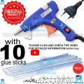 Small Glue-Gun with 10 Glue Sticks Bundle - Blue Colour Glue-Gun. 