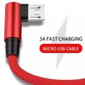 Original Copper L Shape Micro Usb / Type C / Iphone data cable 3.5A charging + Data Cable best for gaming. 