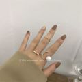 New Simple Golden Color Small Pearl Adjustable Opening C Shape  Pearl Moon Rings for Women Fashion Jewelry Gifts. 