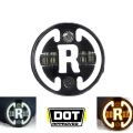 7 Inch Full Ring Round LED Headlight with Hi/Low Beam and Angel Eye Lamp With R Shape Double Color Yellow/ White Drl For Motorcycle - 1 Pcs. 