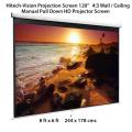 Hitech-Vision Manual pull Projector Screen - Matt White 120" 4:3 (8 ft x 6 ft). 