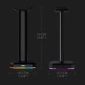 Redragon Scepter Pro RGB Backlit Gaming Headphone Stand with Aluminum Supporting Bar and 4X USB 2.0 Ports( HA300 ). 