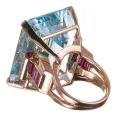 【wholesle668 Store】Big CZ Cubic Stone Rings Gold Color Rings Women Fashion Jewelry Day Gift. 