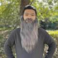 Long Beard Costume Fake Mustache Fake Beard Mustaches Dwarf Gnome Beard Costume Accessories Dress Up for Party Cosplay Supplies , Gray. 
