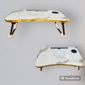 STM Laptop Table Laptop Stand Folding Laptop Table Stand Study Table Wooden Table Bed Table With Tab and Glass Holder With 1 year Warranty. 