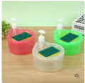 2 in 1 Double Layer Liquid Soap Dispenser and Dish Washing Scrubber Sponge Holder 1000ml. 