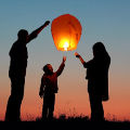 1 Pc Chinese Sky Lanterns to Release in Sky Memorial Sky Lantern with Fire Resistant Paper Floating Wishing Biodegradable Lanterns For Memorial, Birthday, Wedding, Anniversary, Celebrations and more occasion Available in Multicolors. 