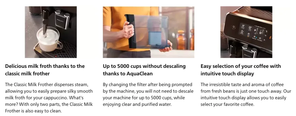 Philips Series 2200 Fully automatic espresso machines EP2220/10