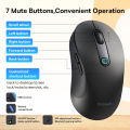Baseus F02 Ergonomic Wireless Mouse, Dual-Mode Bluetooth 5.2 and 2.4Ghz Connectivity, Silent Buttons, 5 DPI Modes. 