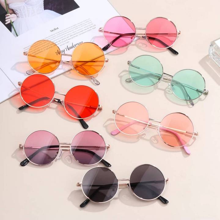 Retro Round Sunglasses Women Brand Designer Sun Glasses For Women Alloy Mirror With Free Box Daraz.pk