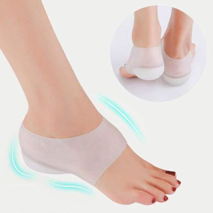 Silicone Height Increasing Pad Heel Insole Cushion Soles Unisex Invisible Socks