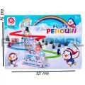 Musical Penguin Stair Climbing Orbit Chasing Race Track Game Set - Playful Roller Coaster Playset with LED Flashing Lights and Music On/Off Button for Toddlers and Kids. 
