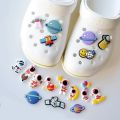 Space Astronaut Alien Pluto Jibbitz Shoes Charms Universe Planet Pin Button for Boys Girls Slipper Croc Bae Clog Sandals DIY Shoe Accessories. 