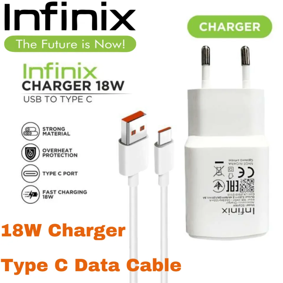 Infinix Original 18w Charger Adaptor for Smart S4 S5 Pro